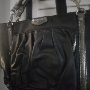 MZ Wallace Black and Silver Handbag